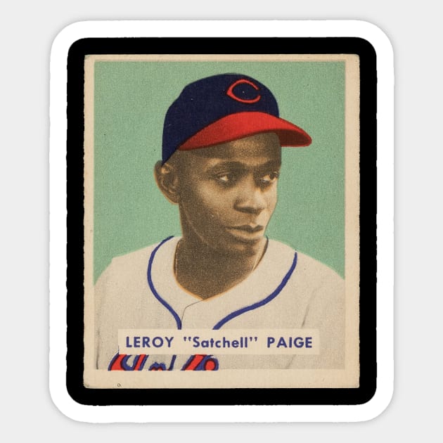 Satchel Paige 1949 Bowman Sticker by BlackBoxHobby